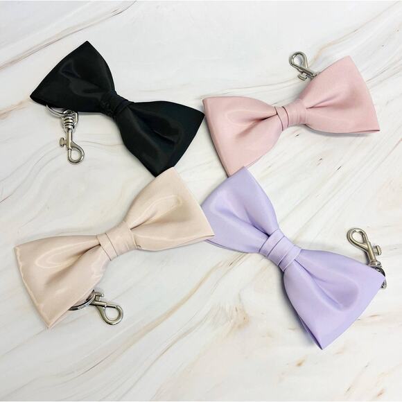 Perfect Shape Bow Key Chain Bag Charm Lavender - Picture 4 of 5